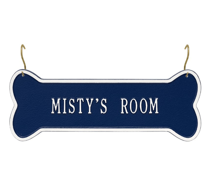 Hanging Bone 1-Line Personalized Crate Plaque