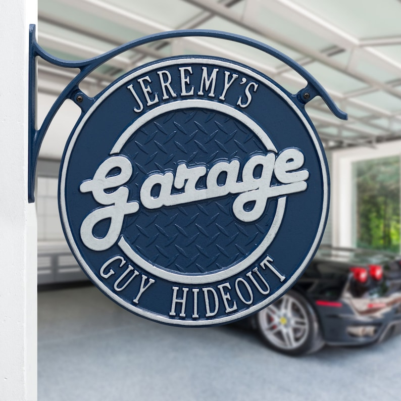 Hanging Garage Plaque Package with Bracket