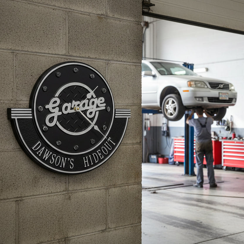 Personalized Garage Clock